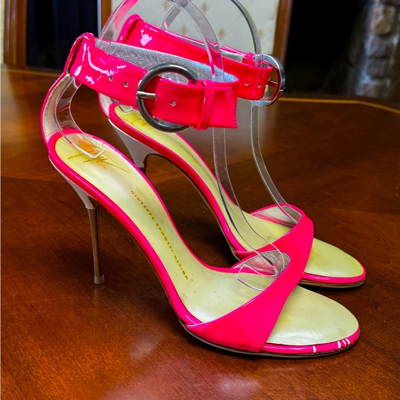 Cute Giuseppe Zanotti Barbie Pink Stiletto Sandals EU 39 New Vibram Sole - Picture 1 of 8